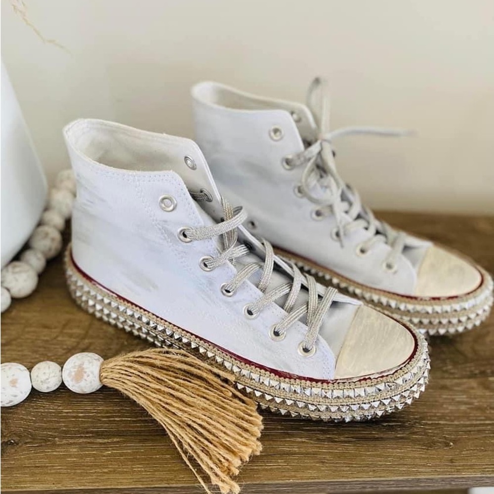 Chantel High Top Studden Sneaker! 
-Worn once! 
-Size 9